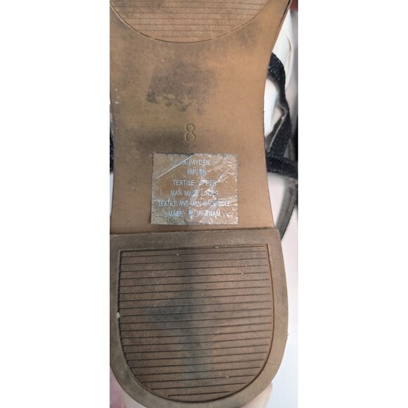 Kelly & Katie Women's Size 8 Black Metallic Strappy Slingback Flat Thong Sandals - Picture 5 of 9